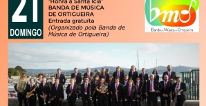 Concerto da Banda de  Musica de Ortigueira na honra de Santa Icía.